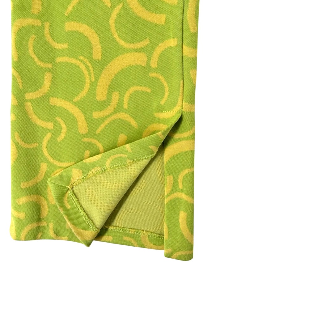 Zara Green Yellow Flared Jacquard Pull On Pant Womens Small 27x33.5 Boho Retro - Picture 6 of 10